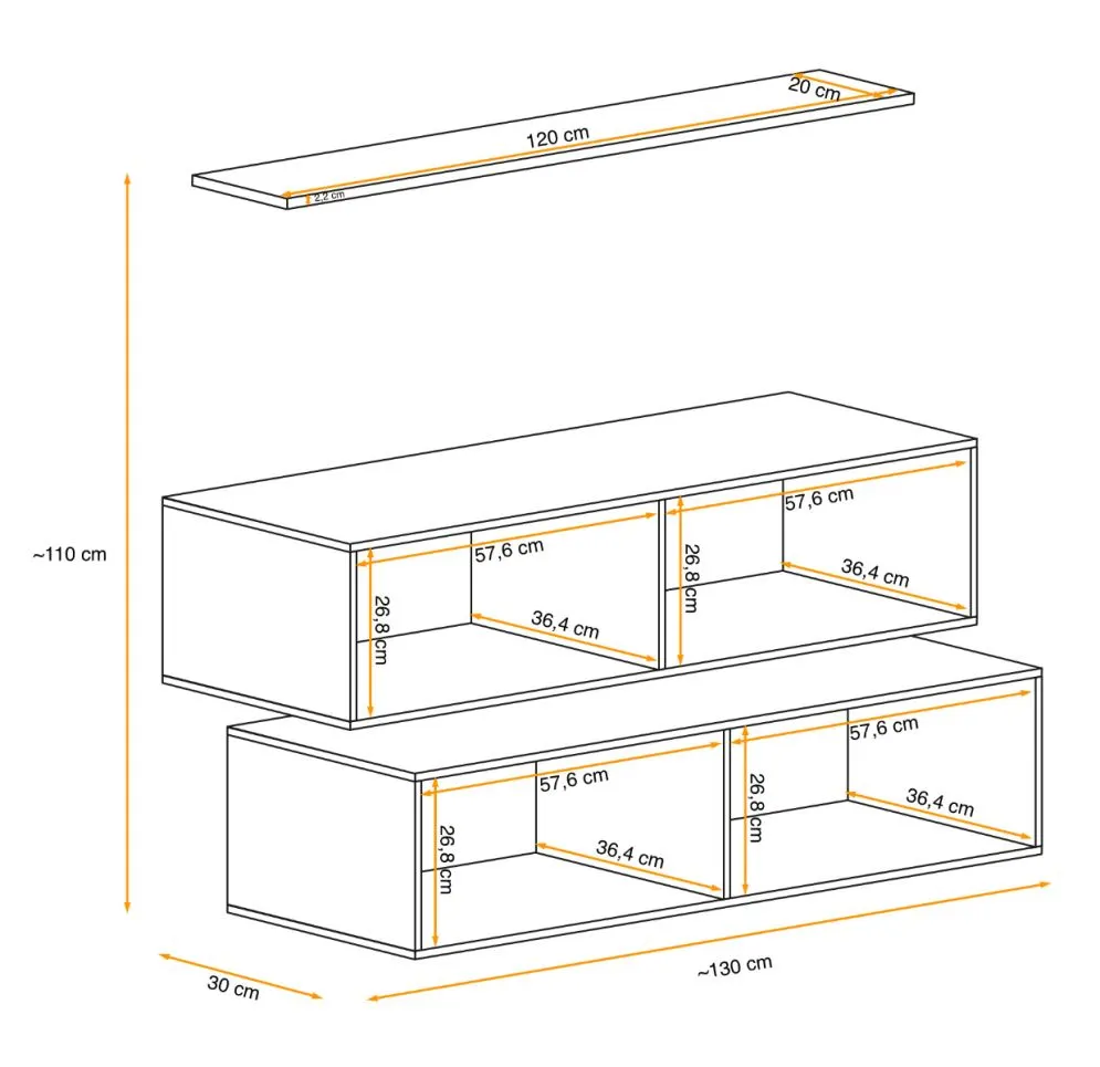 Meblościanka SWITCH LAMEL SB2 dąb wotan/czarna loftowa I sklep meblowy MIRAT. styl RYFLOWANY