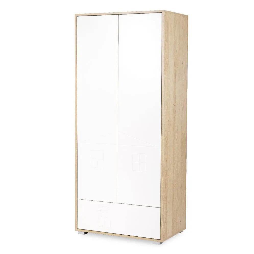 Szafa IDA biała/buk dwudrzwiowa dla dzieci I sklep meblowy MIRAT.  kolekcja IDA