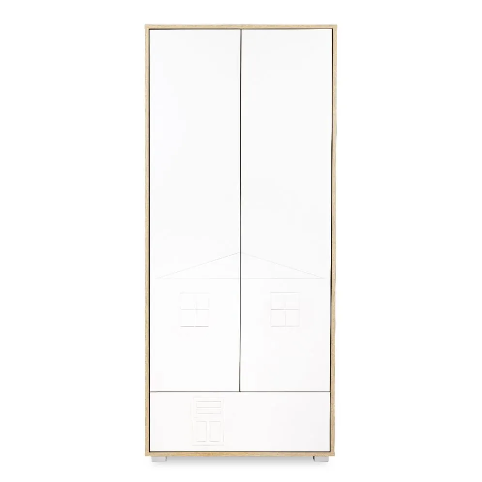 Szafa IDA biała/buk dwudrzwiowa dla dzieci I sklep meblowy MIRAT.  kolekcja IDA