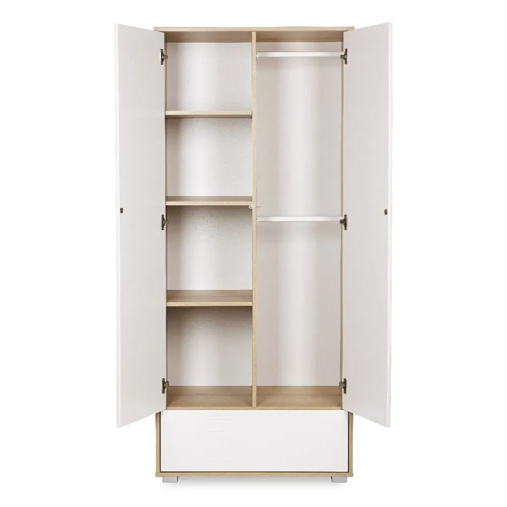 Szafa IDA biała/buk dwudrzwiowa dla dzieci I sklep meblowy MIRAT.  kolekcja IDA