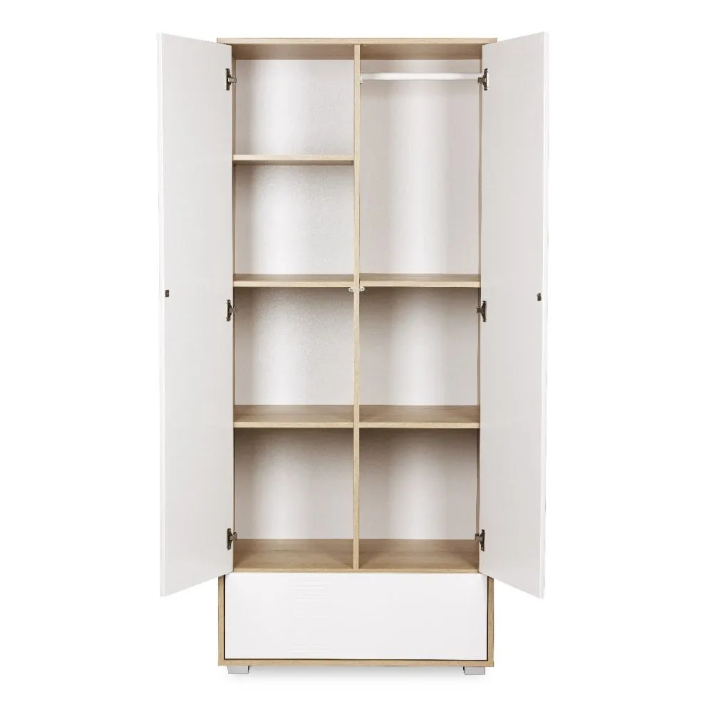 Szafa IDA biała/buk dwudrzwiowa dla dzieci I sklep meblowy MIRAT.  kolekcja IDA