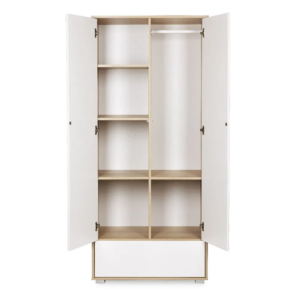 Szafa IDA biała/buk dwudrzwiowa dla dzieci I sklep meblowy MIRAT.  kolekcja IDA