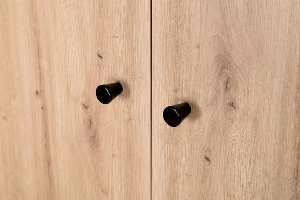 Szafa PAULINE grafitowa/dąb z dwoma szufladami I sklep meblowy MIRAT. kolekcja PAULINE