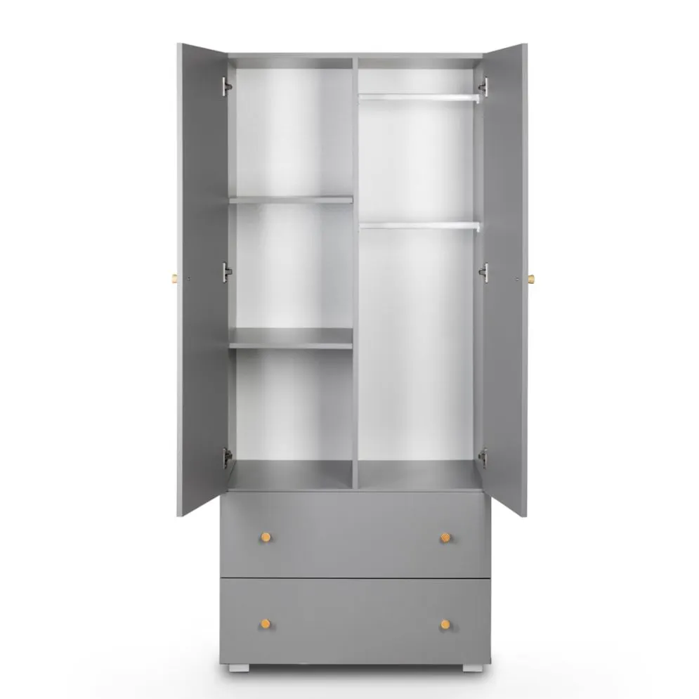 Szafa PAULINE grafitowa/sosna dwudrzwiowa dla dzieci I sklep meblowy MIRAT.