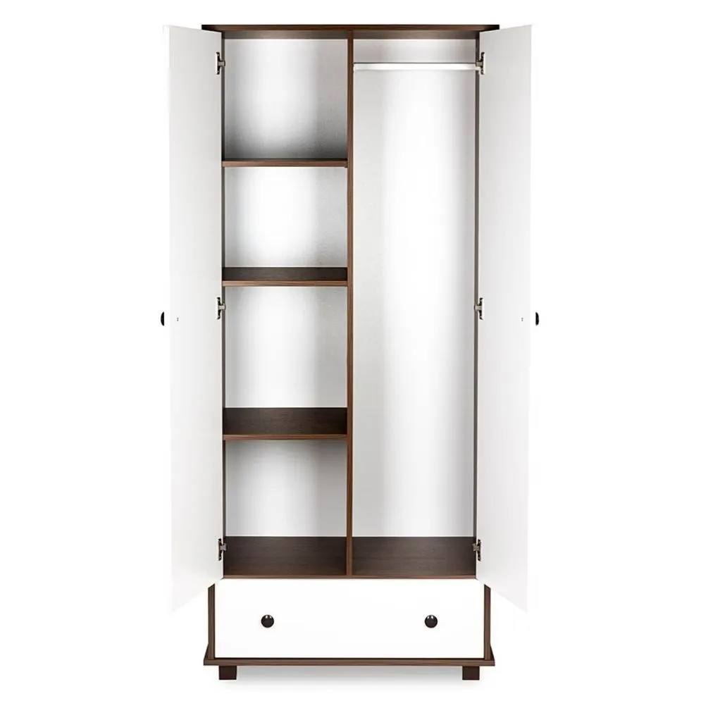 Szafa SAFARI ŻYRAFKA biała/orzech do pokoju dziecięcego I sklep meblowy MIRAT.  kolekcja SAFARI ŻYRAFKA