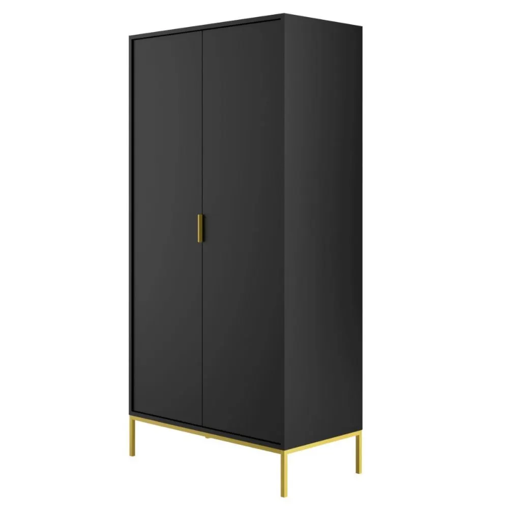 Szafa AUSTIN czarna/złota do sypialni i salonu I sklep meblowy MIRAT. styl GLAMOUR