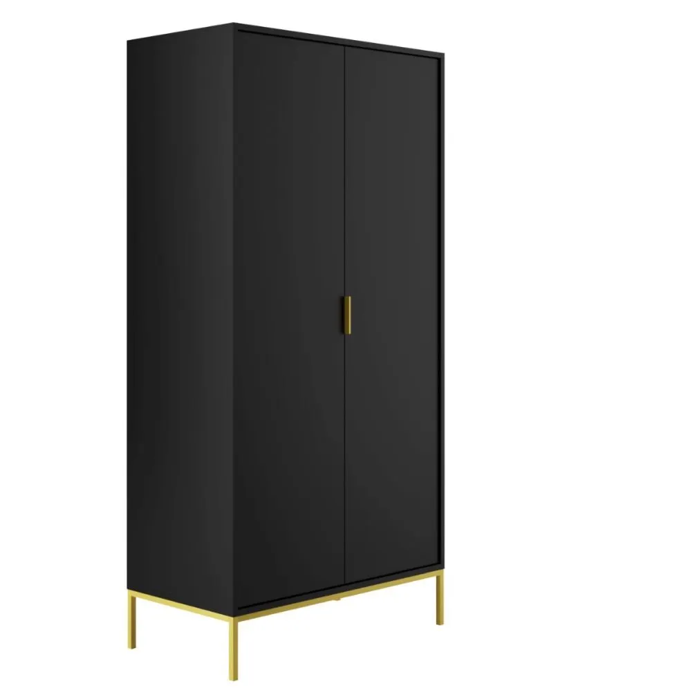 Szafa AUSTIN czarna/złota do sypialni i salonu I sklep meblowy MIRAT. styl GLAMOUR