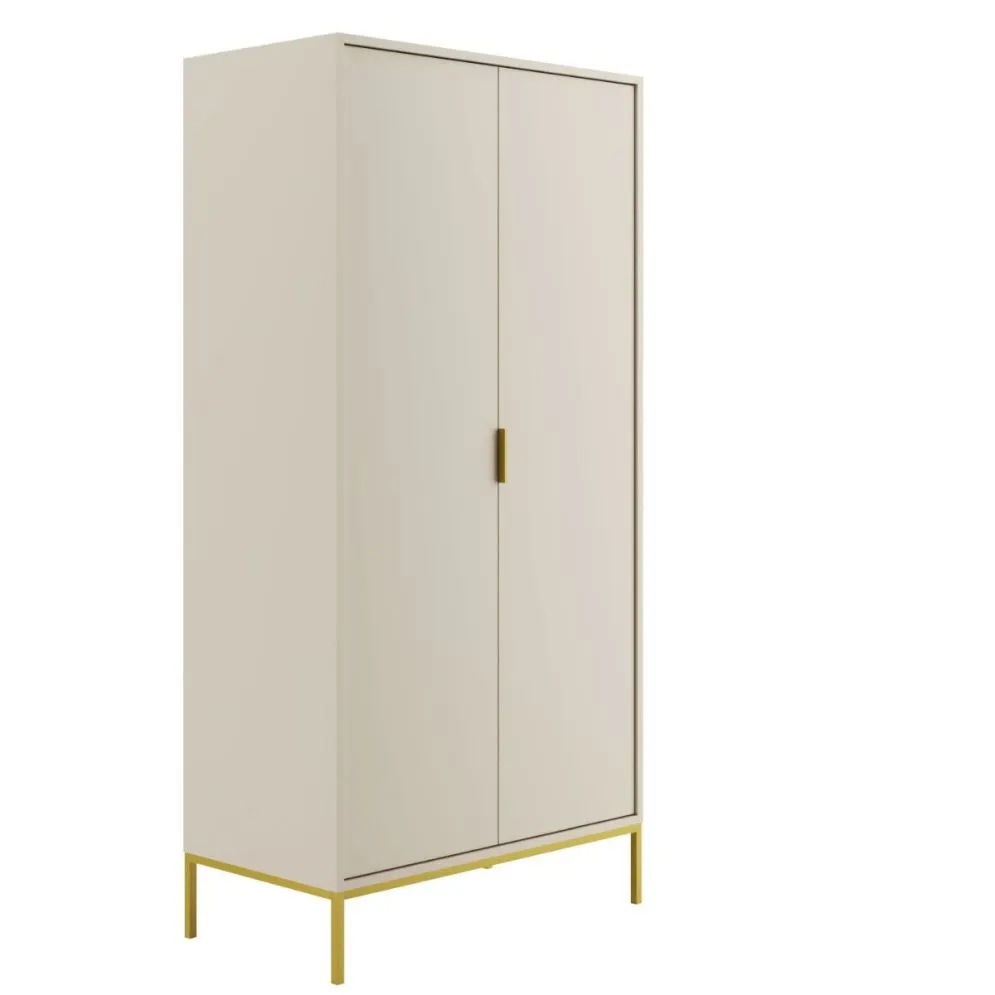 Szafa AUSTIN kaszmir/złota z drążkiem na wieszaki i półką I sklep meblowy MIRAT. styl GLAMOUR