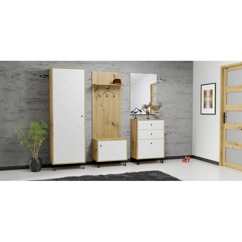 Lustro do przedpokoju BILBAO 63cm dąb artisan | sklep MIRAT  kolekcja BILBAO