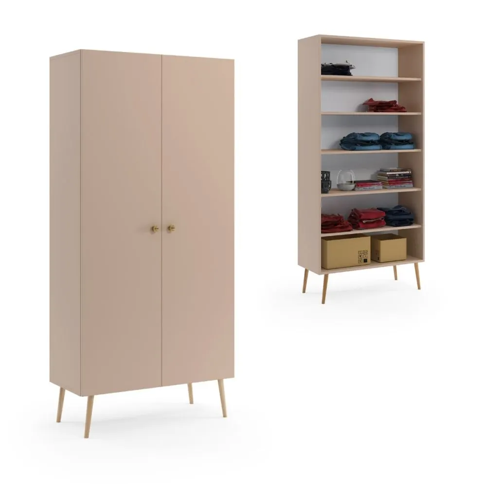 Szafa LEBEL 87 macchiato w stylu skandynawskim | MIRAT. w stylu SKANDYNAWSKI kolekcja LEBEL