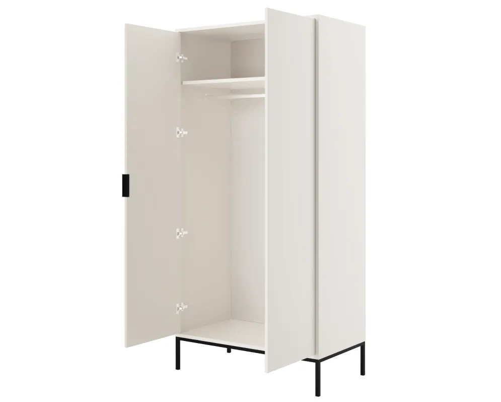 Szafa AUSTIN biała/czarna dwudrzwiowa I sklep meblowy MIRAT. styl GLAMOUR kolekcja AUSTIN