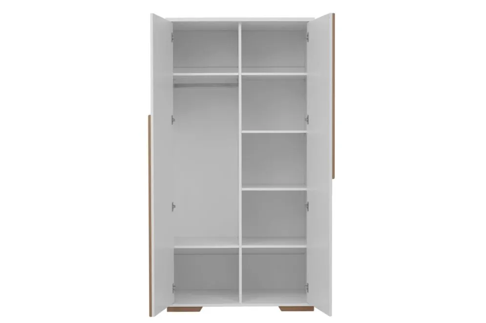 Szafa SNAP dwudrzwiowa-biały PINIO | MIRAT. styl SKANDYNAWSKI kolekcja SNAP