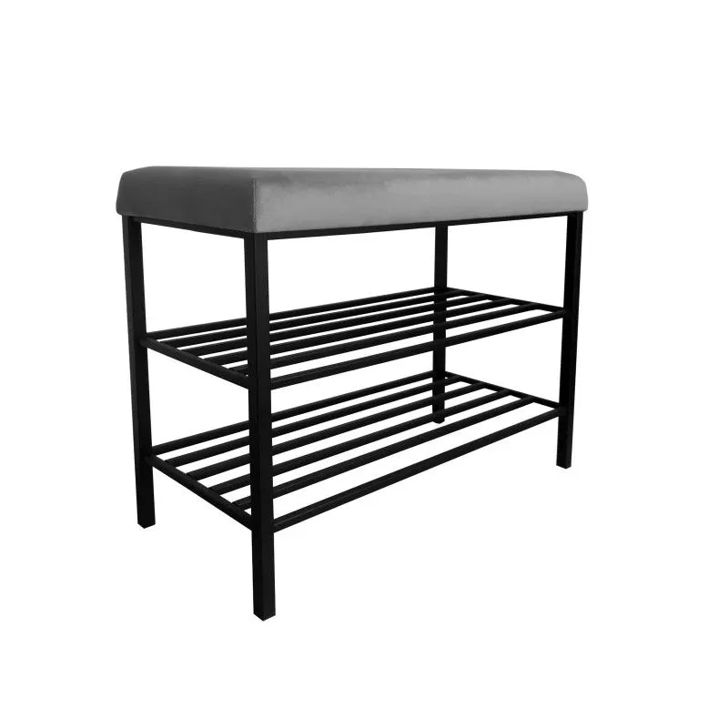 Stojak na buty z siedziskiem GAJA MG17 czarny/szary loftowy I sklep meblowy MIRAT. styl LOFT