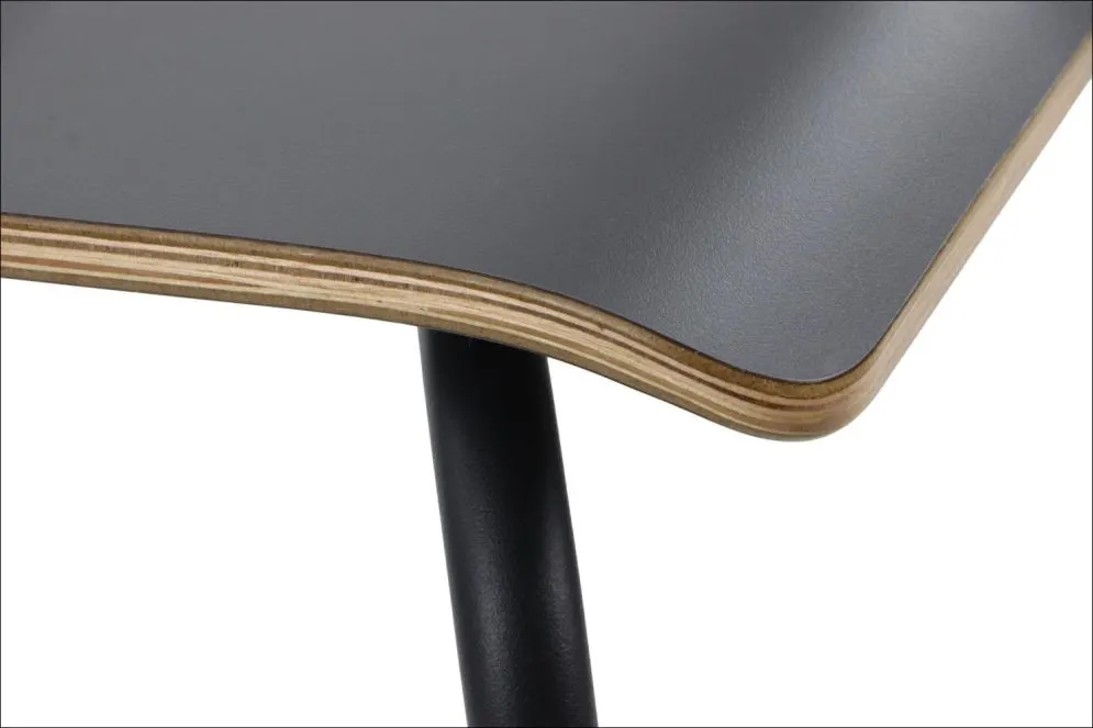 Krzesło ze sklejki laminowanej WERDI A szare/czarne na metalowych nogach I sklep meblowy MIRAT.