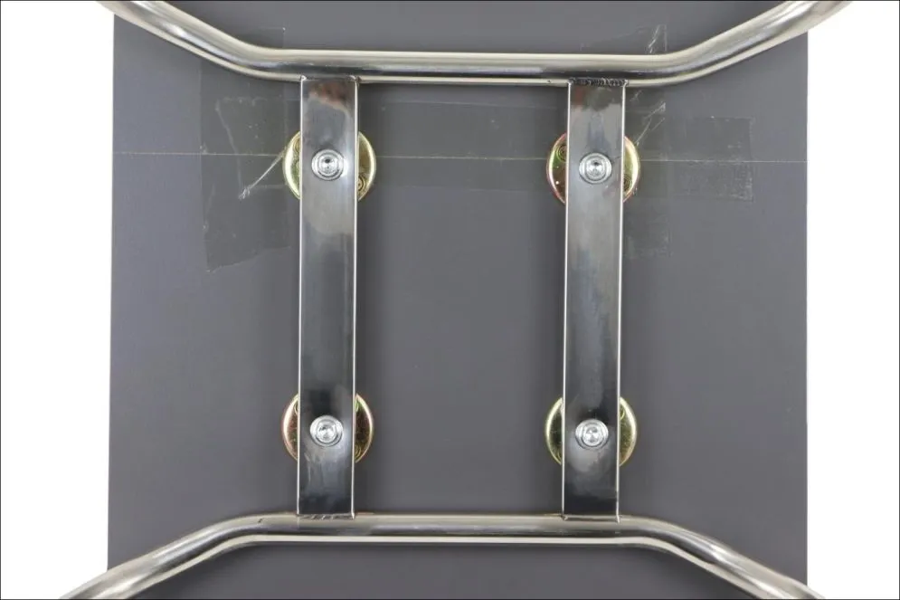 Krzesło ze sklejki laminowanej WERDI A szare/stal nierdzewna z otworem w oparciu I sklep meblowy MIRAT.