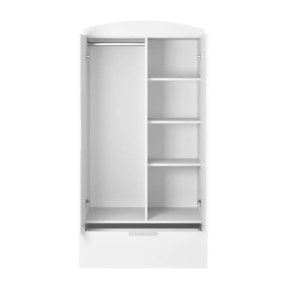 Szafa CLASSIC biała dwudrzwiowa do pokoju dziecięcego | MIRAT.  kolekcja CLASSIC