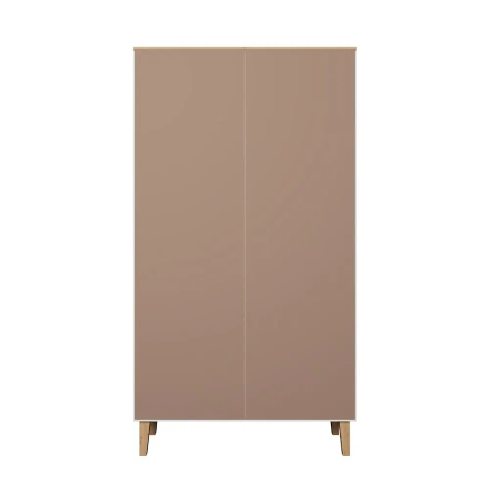 Szafa DENVER biała/hikora dwudrzwiowa do sypialni I sklep meblowy MIRAT. styl SKANDYNAWSKI kolekcja DENVER