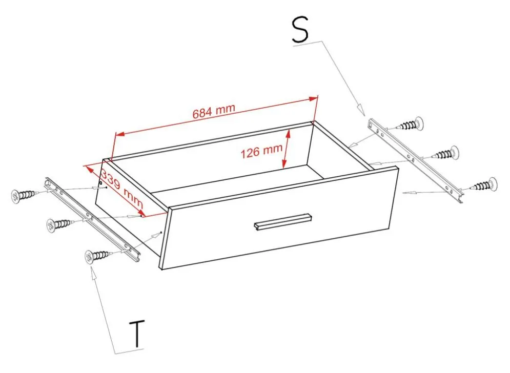 Komoda LIMA KM-3 dąb sonoma do salonu z szufladami | MIRAT.  kolekcja LIMA