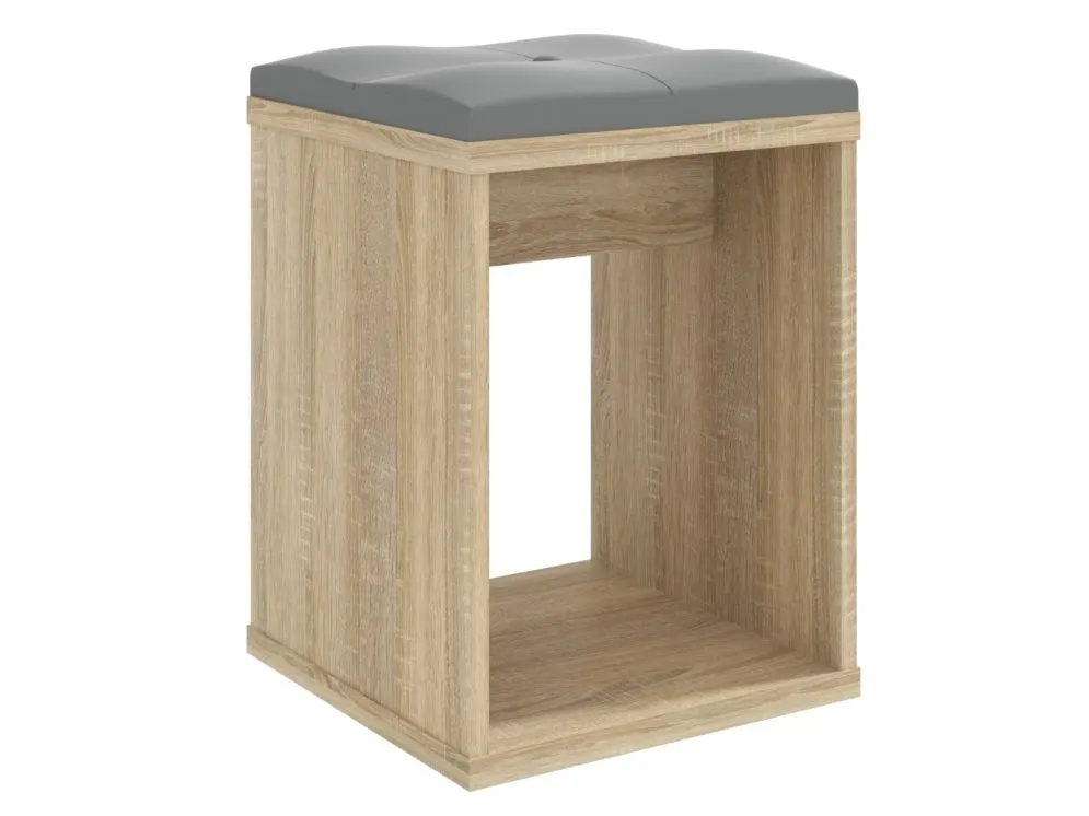 Toaletka ALEKSANDRA 4 dąb sonoma z 12 żarówkami | MIRAT. w stylu SKANDYNAWSKI kolekcja