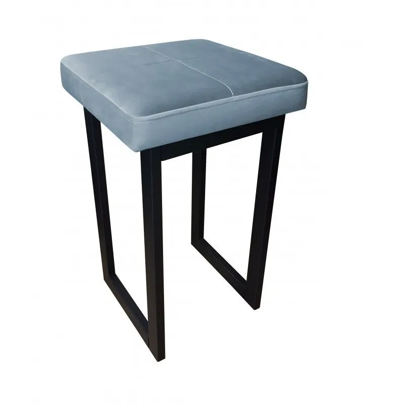 Taboret MAESTRO LOW BL VELVET szary na metalowych nogach | MIRAT. w stylu  kolekcja