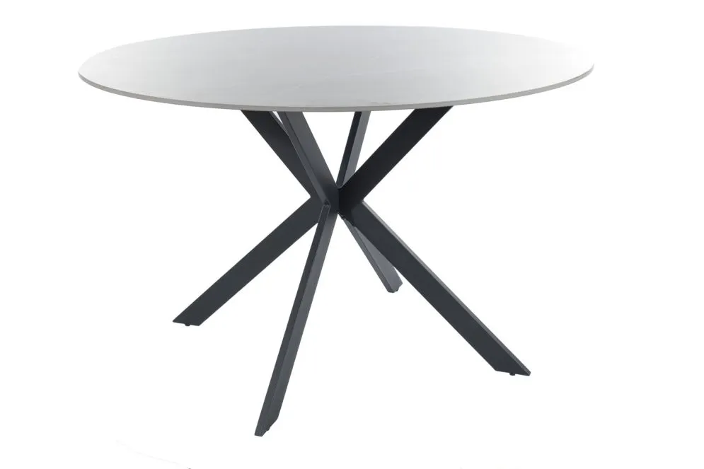 Stół okrągły TALIA 120x120 szary/czarny I sklep meblowy MIRAT. styl LOFT