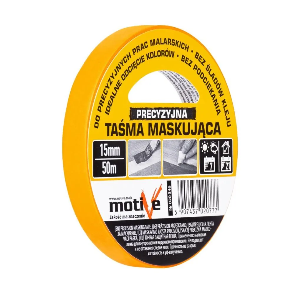 Taśma maskująca precyzyjna 15mm/50m Motive | MIRAT