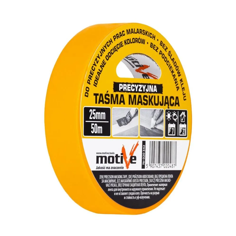 Taśma mask precyzyjna 25mm/50m Motive | MIRAT