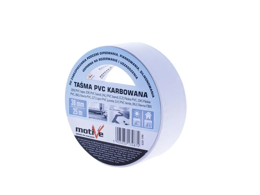 Taśma pvc karbowana 38mm/25m Motive | MIRAT