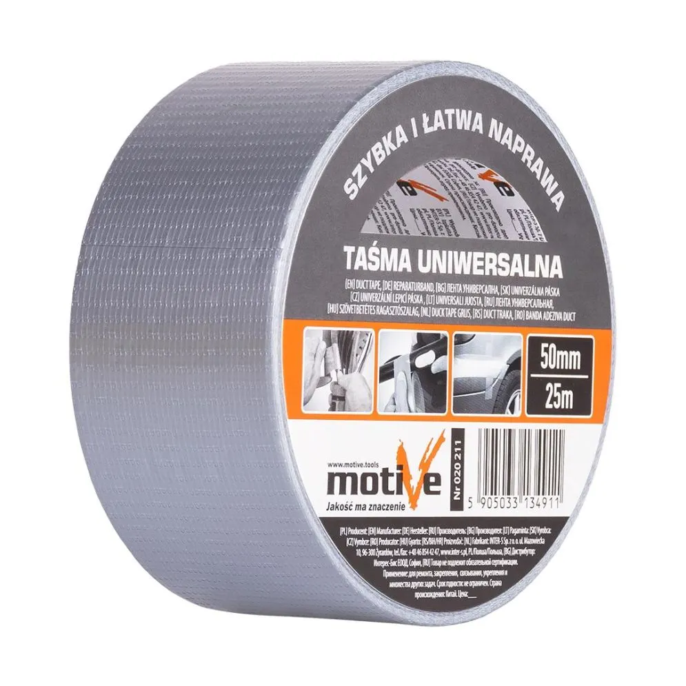 Taśma uniwersalna 50mm/25m szara Motive | MIRAT