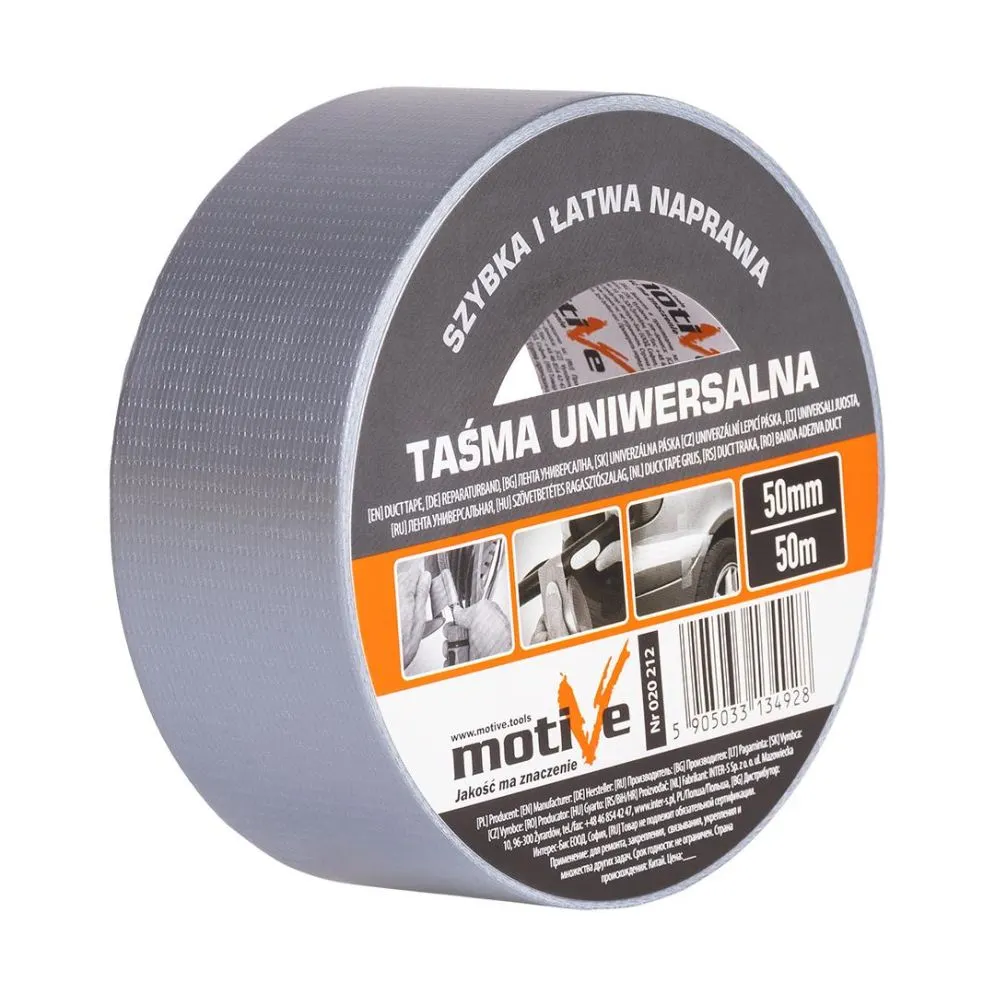Taśma uniwersalna 50mm/50m szara Motive | MIRAT