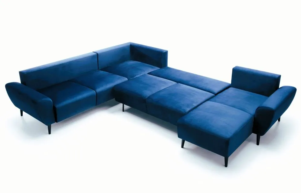 Narożnik z funkcją spania LAURA U2 granatowy prawy/lewy I sklep meblowy MIRAT.