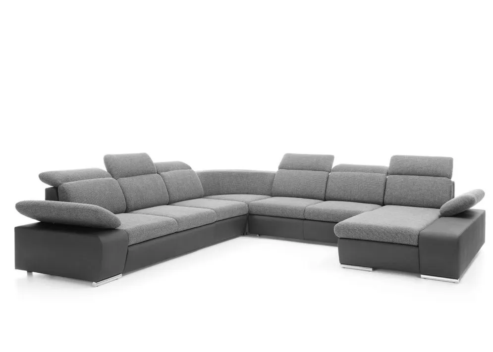 Narożnik z funkcją spania DAKOTA IV szary/grafitowy prawy/lewy I sklep meblowy MIRAT.  kolekcja DAKOTA