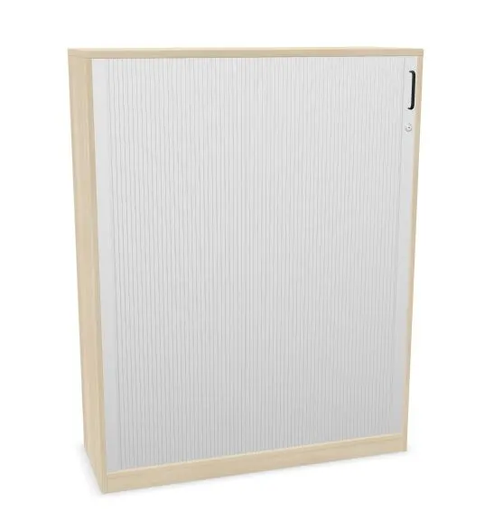 Szafka biurowa żaluzjowa EASY SPACE CABINET HRT 4-OH 120cm akacjowa zamykana I sklep meblowy MIRAT.