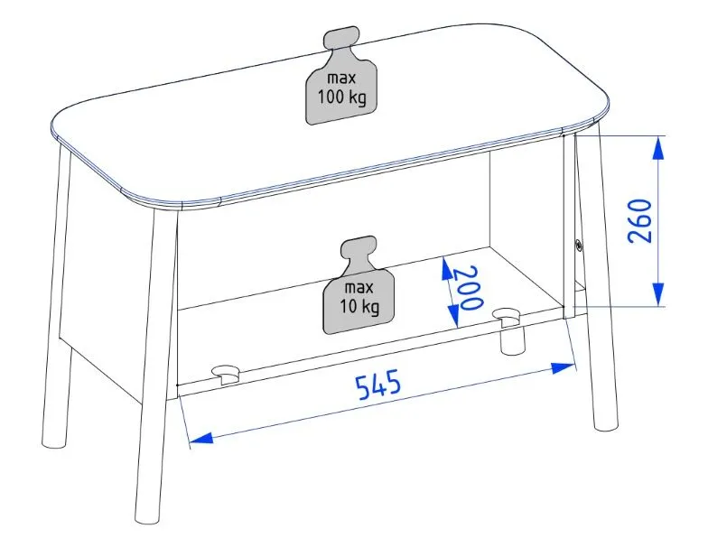 Siedzisko łazienkowe ze schowkiem DUKLA 68 cm szare półmat | MIRAT  kolekcja DUKLA