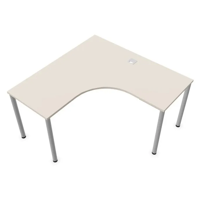 Biurko narożne EASY SPACE I-LEG LS 140x140cm kaszmirowe I sklep meblowy MIRAT.