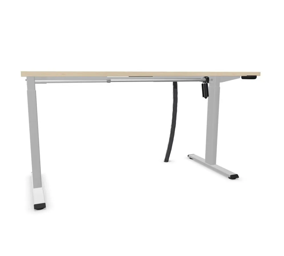 Biurko eCOMO 140x80cm dąb hickory z elektryczną regulacją wysokości I sklep meblowy MIRAT.