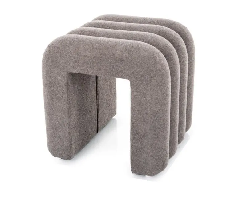 Pufa TICA szara I sklep meblowy MIRAT. styl SKANDYNAWSKI