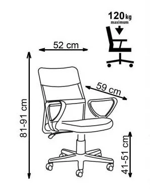 Fotel dla dziecka TIMMY turkusowy/czarny do komputera | MIRAT.