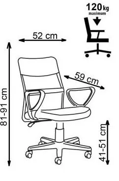 Fotel dla dziecka TIMMY różowy/czarny obrotowy | MIRAT.