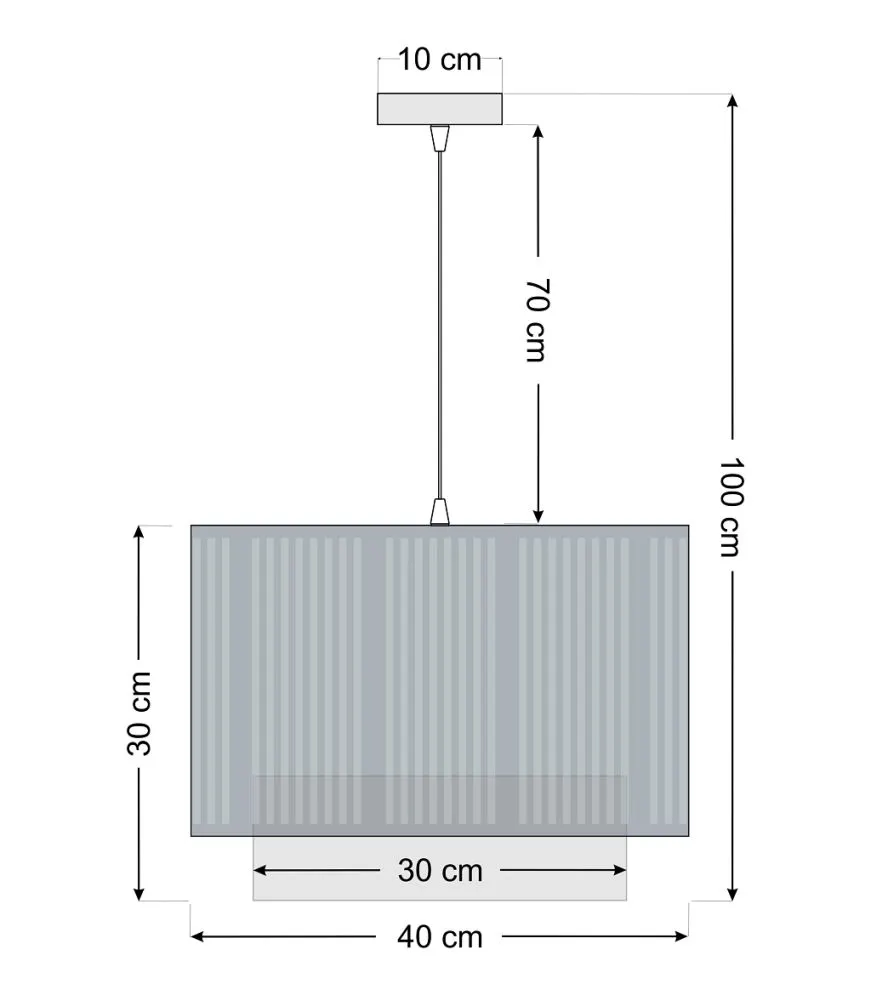 Lampa wisząca DUO LAMI LINE 40 biała/jutowa sufitowa I sklep meblowy MIRAT.
