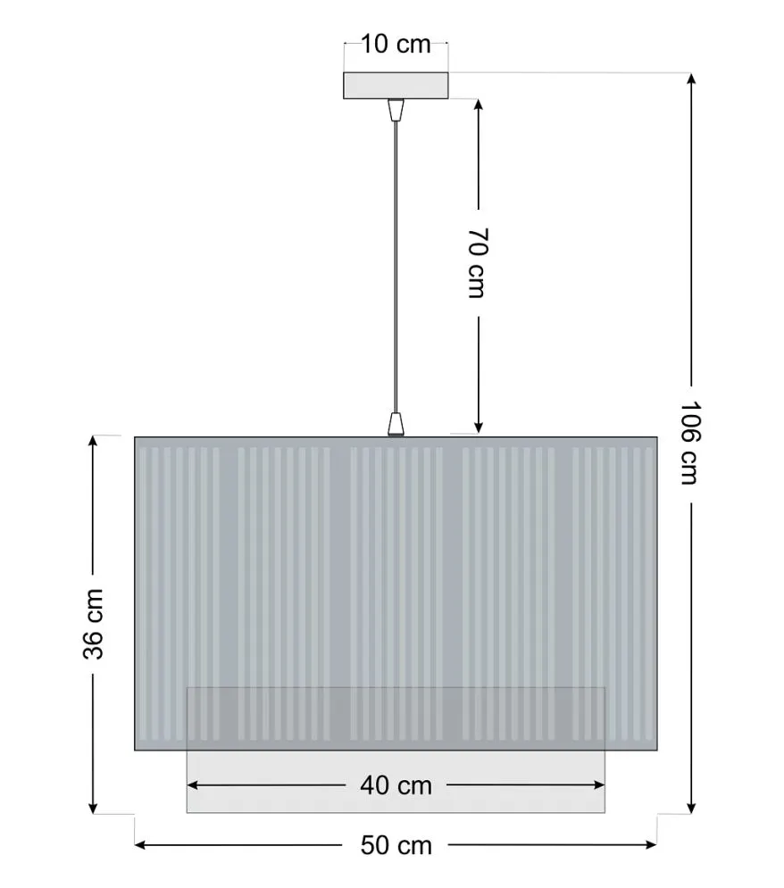 Lampa wisząca DUO LAMI LINE 50 kremowa/beżowa do salonu I sklep meblowy MIRAT.