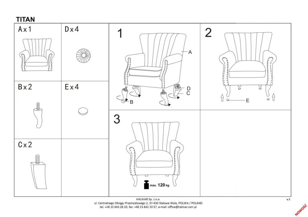 Fotel do salonu TITAN VELVET musztardowy w stylu ludwikowskim | MIRAT. w stylu  kolekcja