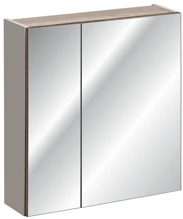 Szafka łazienkowa SANTA FE TAUPE 80 szara krzemowa z lustrem COMAD | MIRAT. styl LOFT kolekcja SANTA FE TAUPE