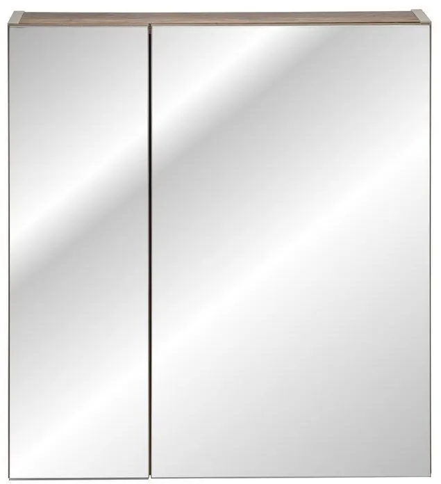 Szafka łazienkowa SANTA FE TAUPE 60 szara krzemowa z lustrem COMAD | MIRAT. styl LOFT kolekcja SANTA FE TAUPE