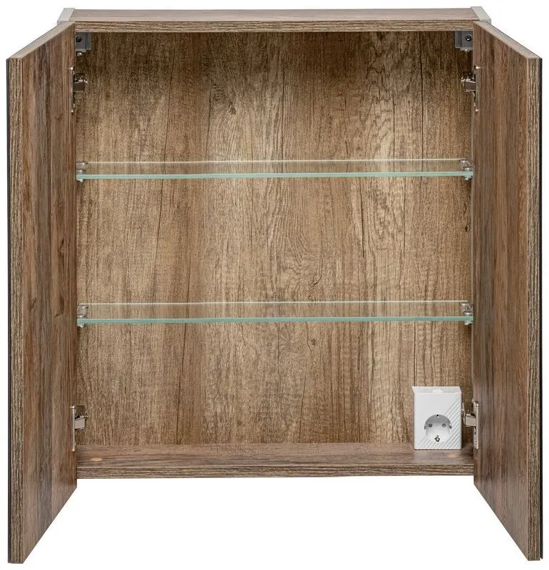 Szafka łazienkowa SANTA FE TAUPE 80 szara krzemowa z lustrem COMAD | MIRAT. styl LOFT kolekcja SANTA FE TAUPE