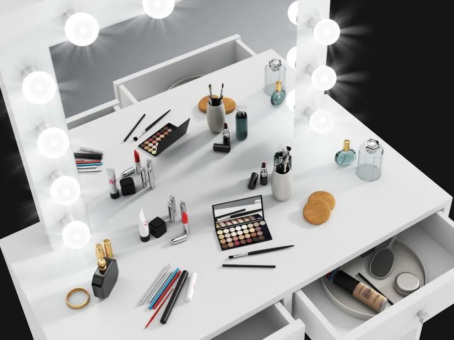 Toaletka PATRICIA 4 biały mat z szufladami do sypialni | MIRAT. w stylu  kolekcja