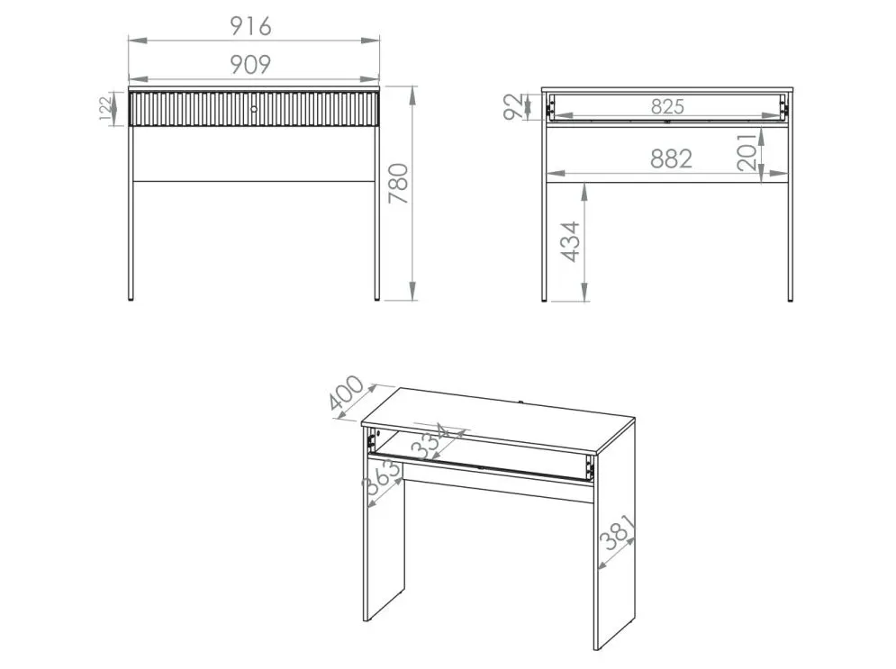 Toaletka ELLEN kaszmir z szufladą do sypialni I sklep meblowy MIRAT. styl GLAMOUR, RYFLOWANY kolekcja ELLEN