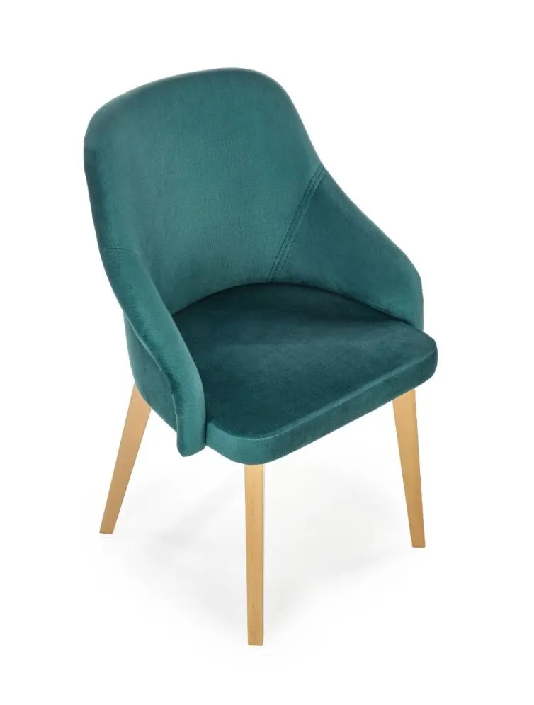 Krzesło TOLEDO 2 VELVET ciemnozielone na drewnianych nogach | MIRAT.  kolekcja TOLEDO