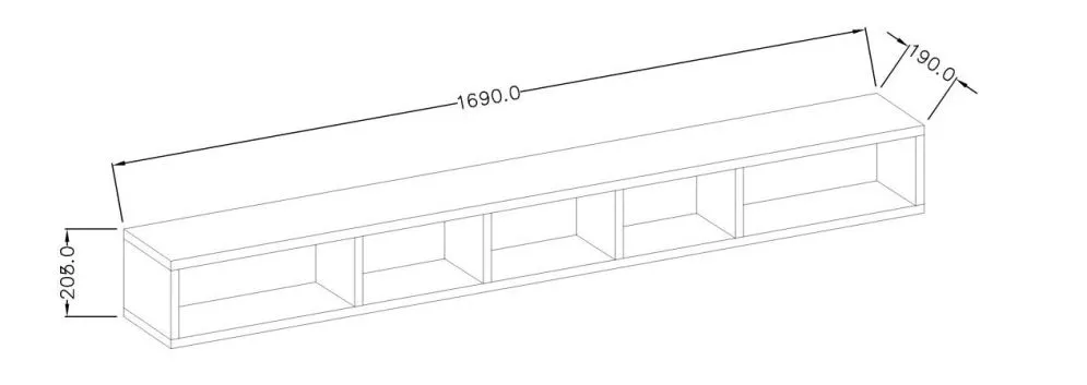 Półka TOLEDO biała mat/dąb san remo HELVETIA | MIRAT. w stylu SKANDYNAWSKI kolekcja