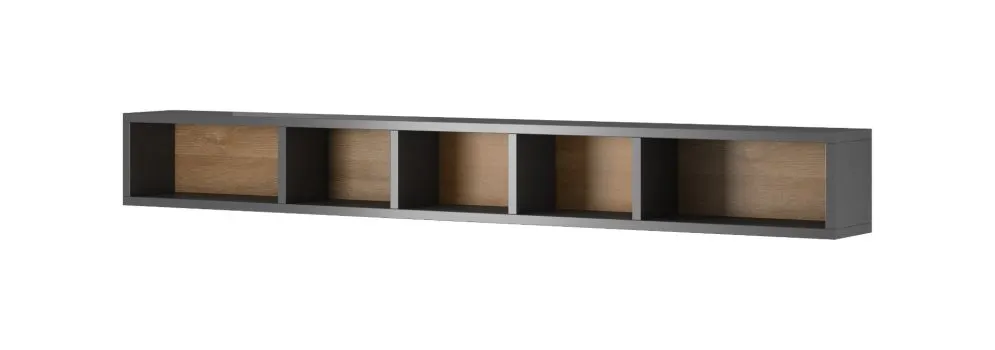 Półka TOLEDO antracyt/dąb grandson HELVETIA | MIRAT. w stylu  kolekcja